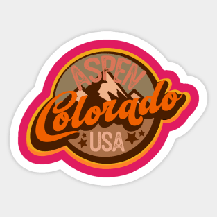 Aspen Colorado Vintage eighties badge Sticker